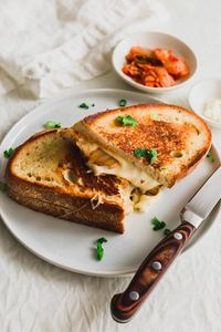 Quick and Easy Kimchi Grilled Cheese | Sift & Simmer