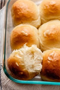 You only need 7 ingredients to make these yeasted honey butter rolls. Fluffy, flaky, soft, and buttery, with a dose of honeyed sweetness, these fresh rolls are in another league than anything store-bought. Delicious sweet dinner rolls recipe on sallysbakingaddiction.com