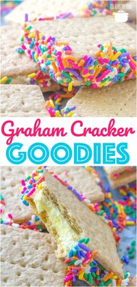 No-Bake Graham Cracker Goodies recipe from The Country Cook. Kids love them and they are delicious served cold! #desserts #nobake #grahamcrackers #kids #kidfriendly #summer #treat #easy #ideas