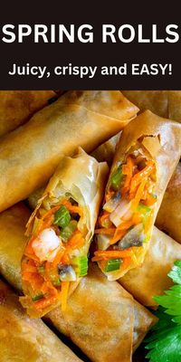 Chinese shrimp spring rolls: juicy fillings and satisfying crunch in every bite. Easy to follow instructions.