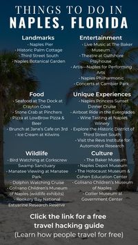 If you are going to Naples, Florida, here is a list of things to do in Naples, Florida. Click the link for a free travel hacking guide.