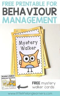 FREE Mystery Walker cards for behaviour management | How to get your class to line up | Freebies for Prep, Kindergarten, Preschool and Foundation students | Australian teacher | Classroom management |