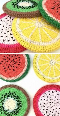 Fruity Potcoasters - Free Crochet Pattern