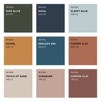 Alive Colour Palette | What colours will we be seeing next year? See Sherwin Williams predicted colour trends for 2020. Plus sneak peek at the moodboard for S/Y Lazy Kingfisher.