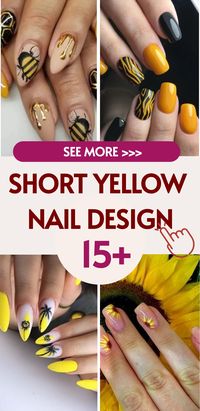 Show off your love for bright beauty with charming short yellow nail designs! These chic nails bring a touch of sunshine to your look, perfect for those who prefer a subtle yet vibrant style. Choose a soft pastel yellow base and add an elegant floral or minimalist geometric accent nail. These designs are stylish and fresh, perfect for any occasion from casual outings to special events. Elevate your ensemble with a pop of color and showcase your sunny chic nail art effortlessly!