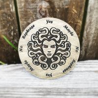 Made to order Medusa pendulum boards. Boards are cut from premium 6mm thick birch wood and are stained in a vintage black stain as well as sealed. Boards are available in multiple sizes. Please allow 2-3 weeks for completion depending on the size of the order and current shop turnaround time.