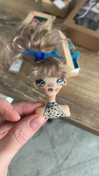 #doll #brooch #handmadebrooch #handmadedoll #artdoll #artist #fabricdoll #broochpin