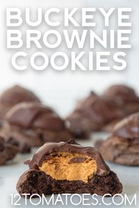 Buckeye Brownie Cookies | 12 Tomatoes