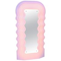 Pink ‘Ultrafragola’ Mirror Designed by Ettore Sottsass for Poltronova, Italy | See more antique and modern Floor Mirrors and Full-Length Mirrors at https://www.1stdibs.com/furniture/mirrors/floor-mirrors-full-length-mirrors