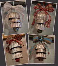 Vintage Aluminum Mini Jell-O Mold Bells. These turned out so Adorable!!! | Christmas crafts, Vintage christmas crafts, Christmas diy