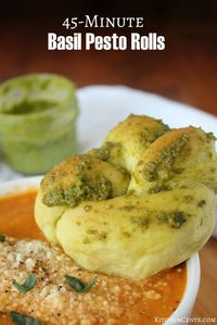 Are you ready for the freshness of homemade rolls with a pesto twist in 45 minutes or less? This is no joke! These Basil Pesto Rolls have a deliciously green twist on the classic dinner roll. In just 45 minutes, you can bring these soft, pesto-filled delights from oven to table, making any meal feel more special. With their unique shamrock shape, they're not just tasty but also a fun and festive treat for any occasion, especially St. Patrick’s Day.