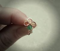 Shamrock Stud Earrings, Clover Earrings, Copper Studs, Shamrock Earrings, Aventurine Studs, St Patri