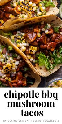 Discover a whole new level of taco game with these scrumptious vegan Chipotle BBQ Mushroom Tacos 🌮 You won't believe they're plant-based! Satisfy your taste buds without guilt 😋 Get the full recipe now!