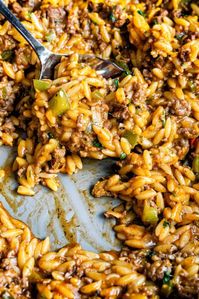 Cajun Dirty Orzo - Supergolden Bakes