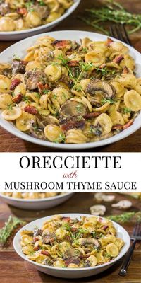 Orecchiette with Mushroom Thyme Sauce