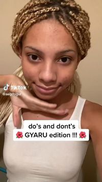 credits to @aegifogur on tiktok #gyaru #gyarumakeup