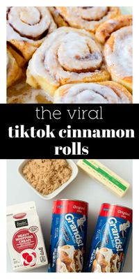 These viral TikTok Cinnamon Rolls with heavy cream take cans of Pillsbury Grands Cinnamon Rolls and soak them in heavy whipping cream. Then they are topped with melted butter and brown sugar. These are the BEST and easiest cinnamon rolls you will ever make!