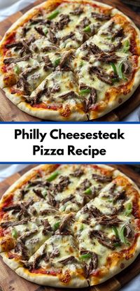 Looking for unique dinner ideas? Try our Philly Cheesesteak Pizza Recipe! A delicious fusion of pizza recipes and cheesesteak recipe, perfect for steak dinner ideas, pizza dinner ideas, or dinner for two.