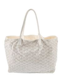 Goyard ToteFrom the 2006 CollectionWhitePrintedGoyardineSilver-Tone HardwareDual Shoulder StrapsLeather Trim EmbellishmentCanvas LiningOpen TopIncludes Interior Zip Pouch