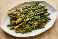 Grilled Asparagus With Miso and Olives Recipe