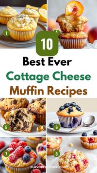 Discover the 10 best ever cottage cheese muffin recipes that are perfect for a healthy, high-protein snack or breakfast. From chocolate chip to pumpkin, lemon poppy seed, chocolate chip these muffins are not only delicious but also a fantastic way to boost your protein intake. Cottage Cheese Mini Muffins, Recipes Using Cottage Cheese Sweets, Protein Muffins Cottage Cheese, Keto Cottage Cheese Muffins, Cottage Cheese Cupcakes