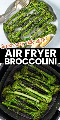 This air fryer broccolini recipe is a super quick and easy side dish that's perfect for just about any meal! With just a few simple ingredients and around 5 minutes cook time, you can have a delicious veggie side dish on the table in next to no time.