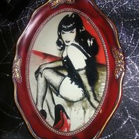 Rockabilly Pinup Gothic Queen Bettie Page 6"