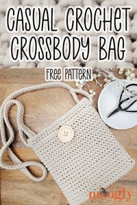 Free Casual Crochet Crossbody Bag Pattern on Moogly