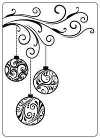 Crafts Too Embossing Folder (10.5 x 15cm) - Swirl Baubles Ref: CTFD4006