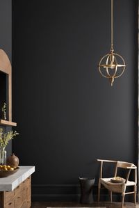 Check out Sherwin Williams Peppercorn 2024 for a dark and dramatic look in your home! #homedecor #homedesign #fixhome #Painthome