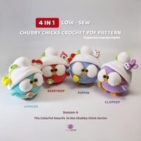 Chicken Crochet Pattern Bundle 4-in-1 Easy Low Sew Chubby Chicks Smurf-inspired Amigurumi Plush Toy DIY Christmas Gift Idea - Etsy