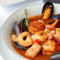 Manhattan Seafood Chowder with Chorizo & Roasted Vegetables