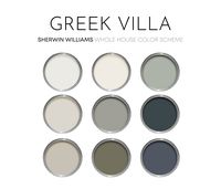 Greek Villa Sherwin Williams Paint Palette, Neutral Interior Paint Col