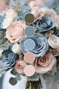 If you are looking for ideas to help you create your dream wedding color palette, then check out these beautiful spring wedding color palette ideas to help inspire you! Colors like lavender, sage green, peach, and dusty blue, are all perfect wedding color ideas for the spring season! | Wedding theme ideas | Wedding colors | Wedding color inspiration | Wedding color ideas | Wedding colors unique | Spring wedding colors | Spring wedding theme | Wedding color schemes | Wedding color combos |