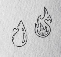 Fire and water elements matching tattoo | Eşleşen dövme, Eşleşen dövmeler, Sevgili dövme