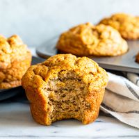 Healthy Pumpkin Banana Muffins