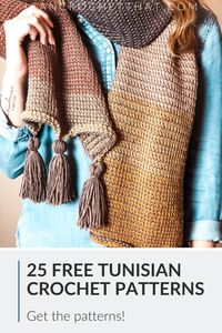 Are you a Tunisian crochet lover? Then you have to check out this awesome collection of free Tunisian crochet patterns! From pillows to scarves, blankets, cardigans, and sweaters, these free Tunisian crochet patterns look like they’ve been knit - but can be done with crochet! Get the patterns now and create something amazing!