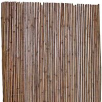 Backyard X-Scapes 6 ft. H x 16 ft. L Split Bamboo Slats Screening Fencing Chocolate Finish Bamboo Fence Roll 20-BSC6 - The Home Depot