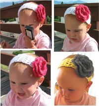 I'm a beginner and managed to crochet these cute headbands and flowers. They turned out great!