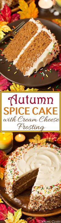 Autumn Spice Cake with Cream Cheese Frosting