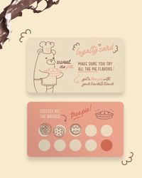 Sweet as Pie is a bakery that sells a variety of tasty pies 🥧 The overall project required Brand Design and Logo Design, Packaging and Patterns, Menu Design and Loyalty Cards. 🐻🍰🩷