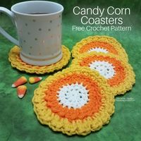 Candy Corn Coasters Free Crochet Pattern - The Purple Poncho