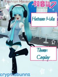 🎤 : Cosplay/Popstar/Fictional Character Theme.   Do NOT repost and claim as your own please!! : ✨  #dresstoimpress #dti #roblox #hatsunemiku #Vocaloid