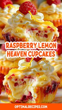 🍋🧁 Say hello to your new favorite treat – Raspberry Lemon Heaven Cupcakes! These little delights are bursting with tangy lemon flavor and juicy raspberries, making them the perfect pick-me-up for any occasion. Super easy to make and impossible to resist, these cupcakes are sure to be a hit at your next gathering. Check out the full recipe now and get ready to bake a batch of sunshine! 🌞 #BakingJoy #CupcakeLove #RaspberryLemonDelight #SweetTreats #EasyRecipes