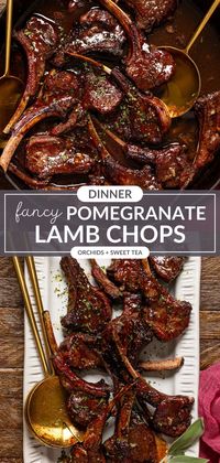 Fancy Pomegranate Lamb Chops—a delicious main course that's sure to impress! With its succulent flavor it's the perfect centerpiece for your dinner table. Plus, it pairs beautifully with all your favorite sides, making it a versatile choice for any occasion! | pomegranate lamb chops recipe | lamb chops with pomegranate sauce | pomegranate glazed lamb chops