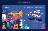 Gradient colorful music festival landing... | Free Vector #Freepik #freevector #web-menu #website-theme #homepage #website-homepage