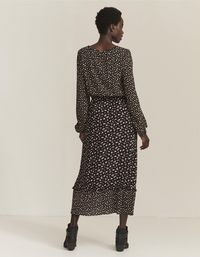 True Black Margot Pop Ditsy Midi Dress, Dresses | FatFace.com