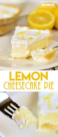 This Lemon Cheesecake Pie recipe is perfect for lemon lovers- so sweet, lemony and creamy, with just a tiny bit of tartness- yum! Plus it is so much easier to make than a traditional cheesecake.