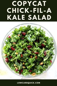 A simple superfood copycat Chick-fil-A kale salad, but made right at home with an easy dressing or a store-bought option.