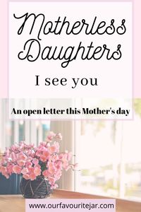 As Mothers Day approaches, the heartbreak for Motherless Daughters is unbearable. Here is an open letter to Motherless daughters, I see you #motherlessdaughters #mothersday #grief #loss